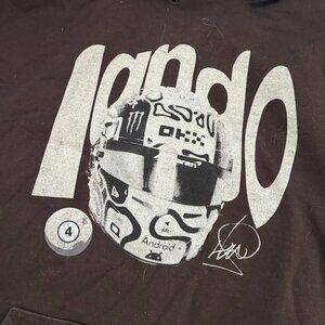 Lando Norris Brown Graphic Hoodie Motorsport Helmet Print